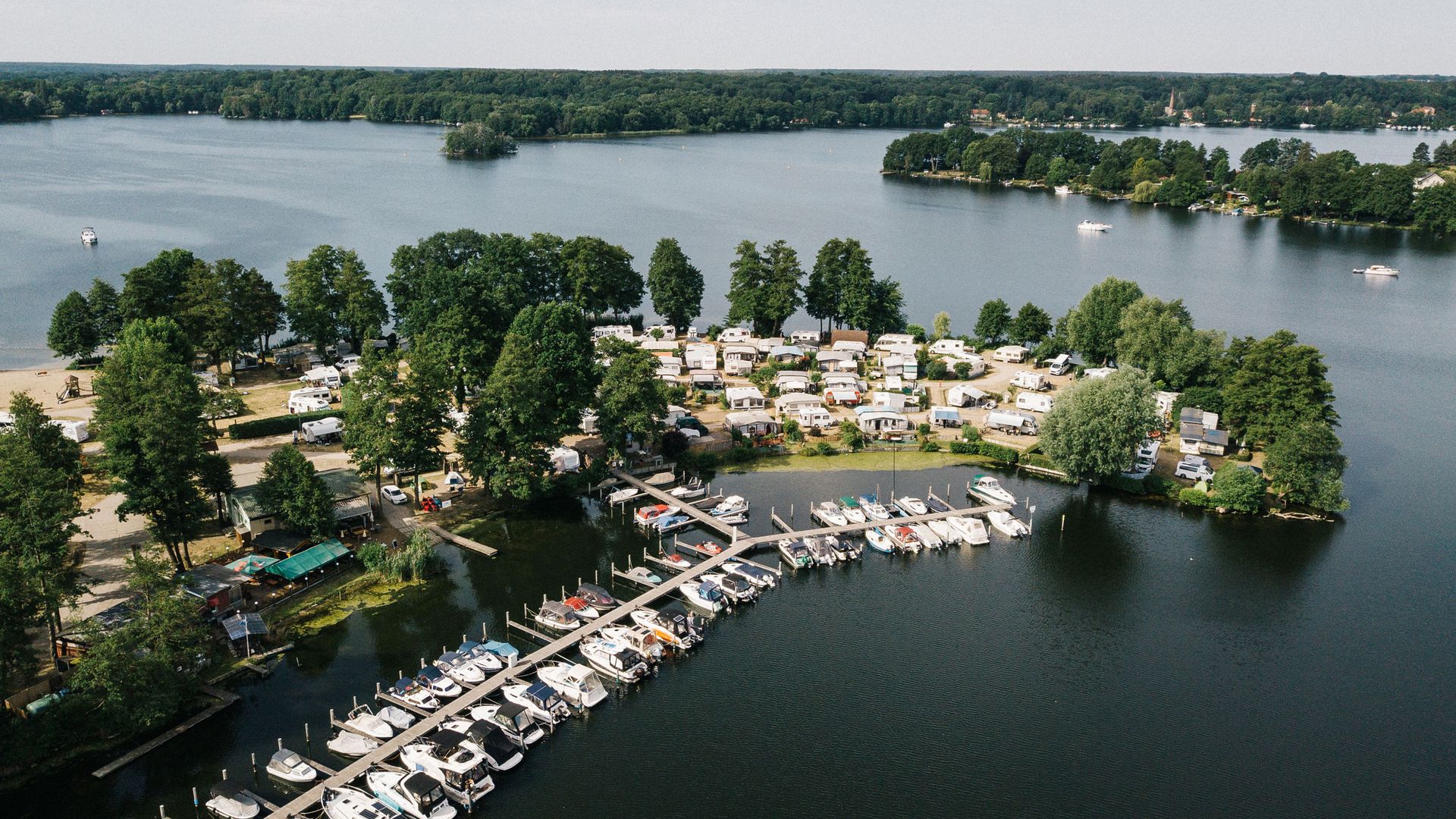 Luftaufnahme Blütencamping Riegelspitze in Werder (Havel)