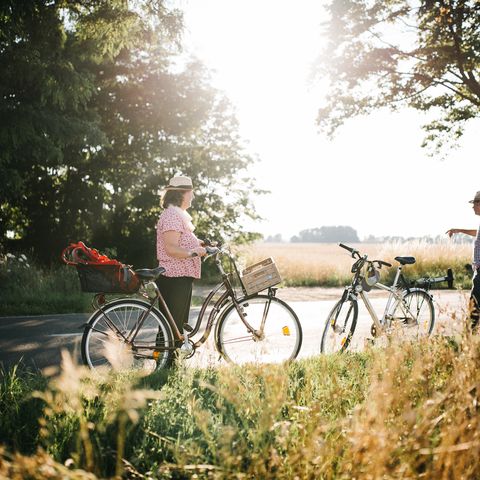 Pause bei Fahrradtour auf dem Havel-Radweg