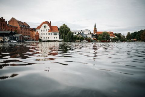 Sicht auf dem Dom zu Brandenburg vom Wasser aus