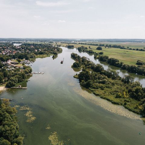 Luftaufnahme von der Havel bei Ketzin/Havel