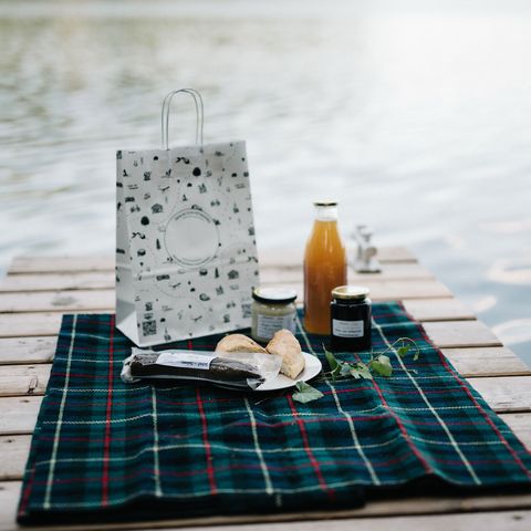 Picknick auf dem Steg